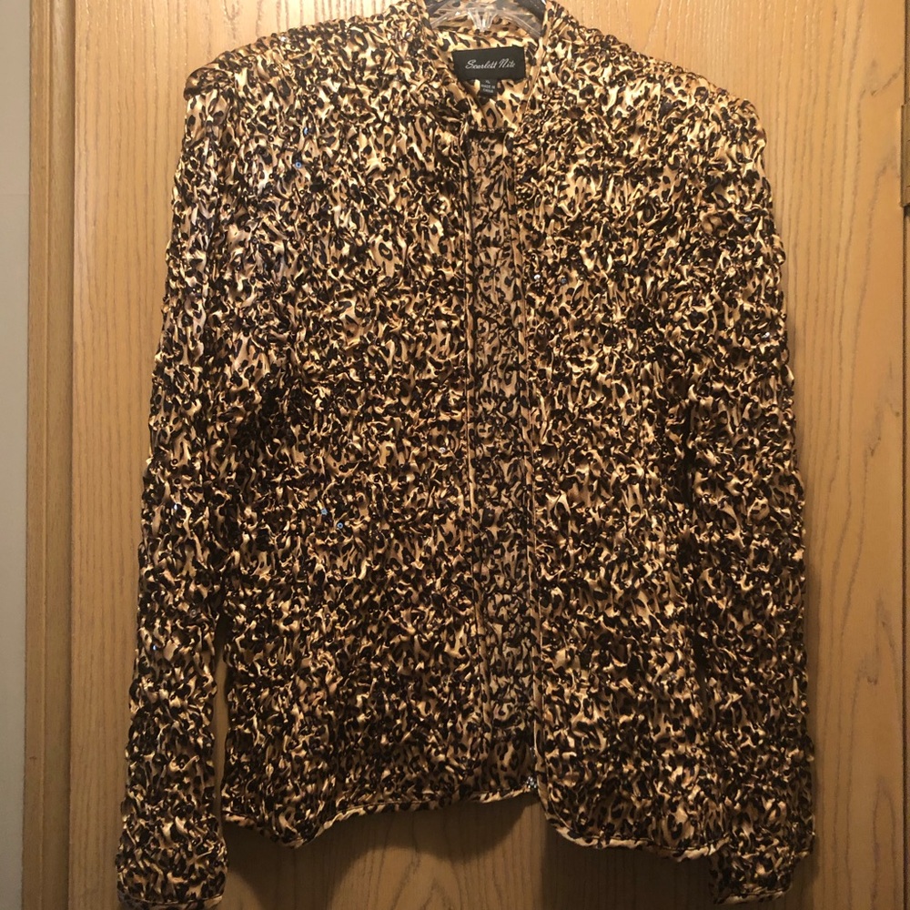 Scarlet Nite Leopard Print Jacket - image 3